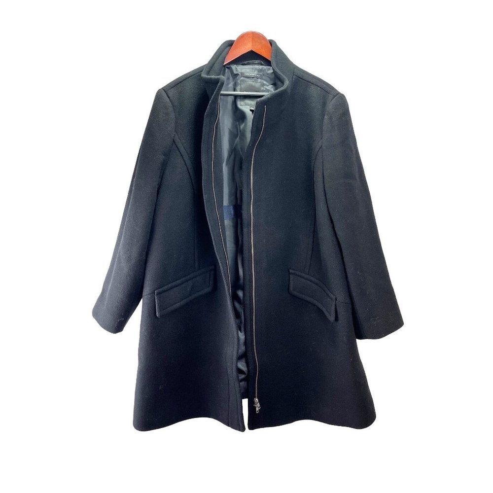 Talbot’s Plus Thick High Neck Black Italian Wool Blend Coat, Women’s Size 22W